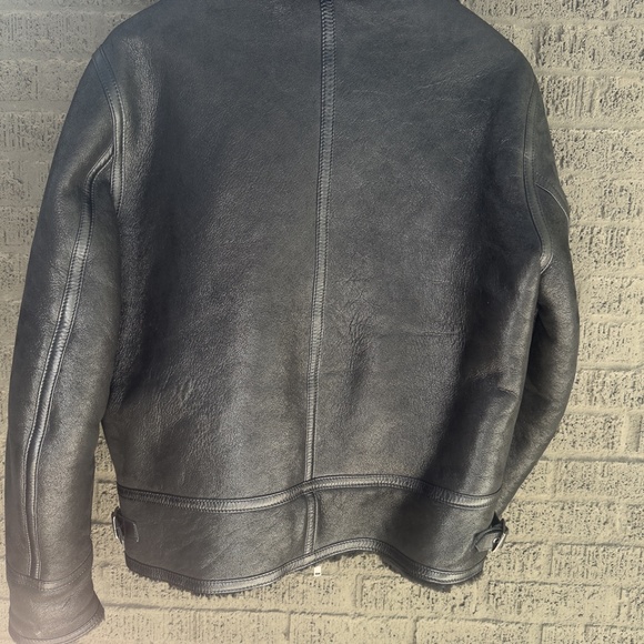 Custom Blake Hedley Black Shearling Jacket XL - Picture 3 of 16